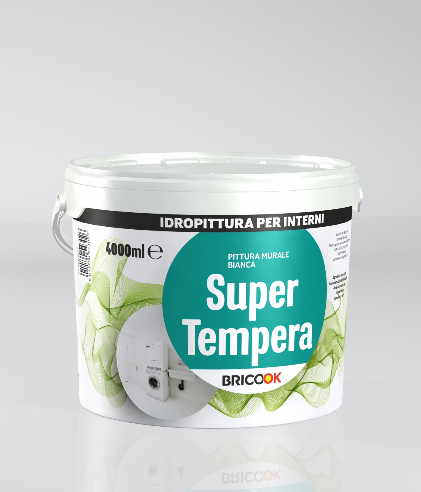 TEMPERA BIANCHISSIMA CIPIR 4 l IDEALE PER BOX E CANTINE 3-4 m² CON