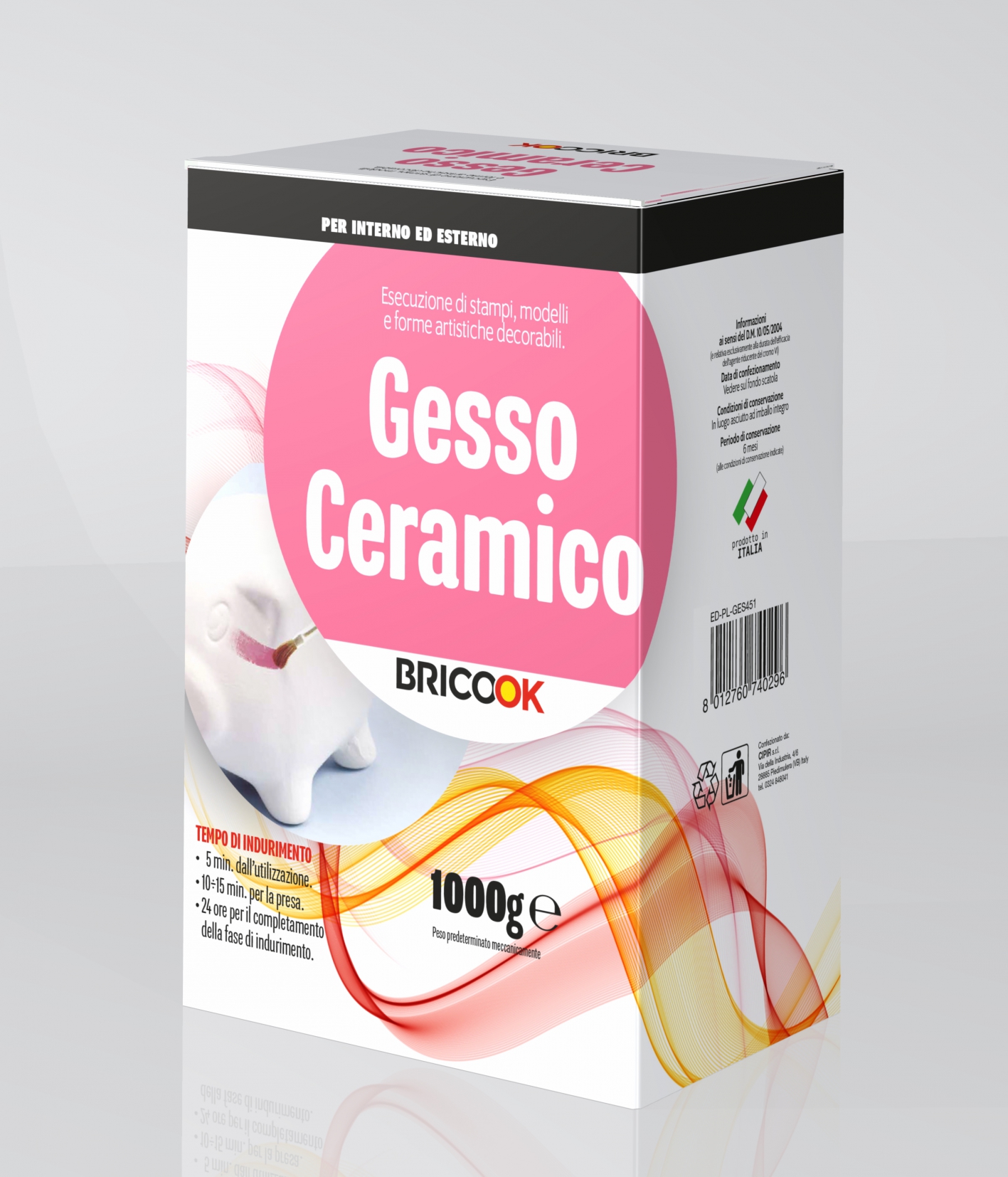 Gesso ceramico da incasso a rasare - Cod.HD9001G